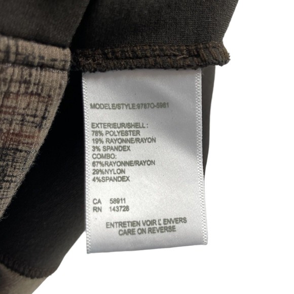 Tribal Womens Long Sleeve Zip Up Bronze Metallic Brown Midi Sheath Dress Size 8 - Picture 10 of 10